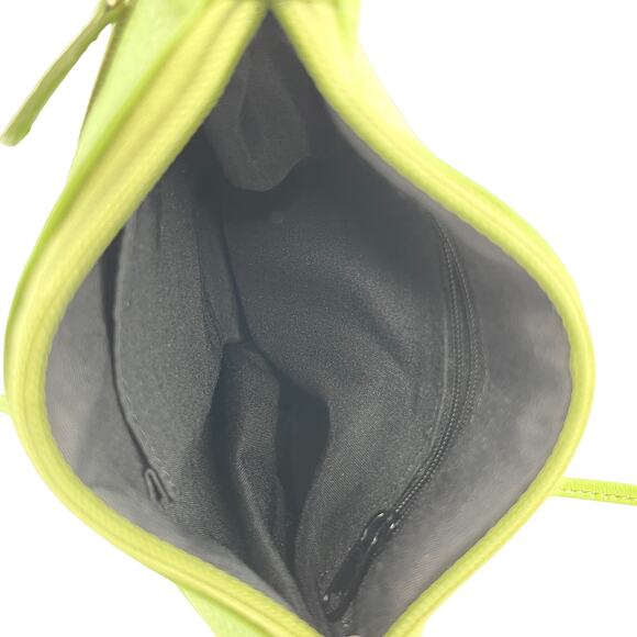 Stone Mountain Crossbody Purse Bag Green Pebble Leather 8" x 7" - Picture 7 of 10